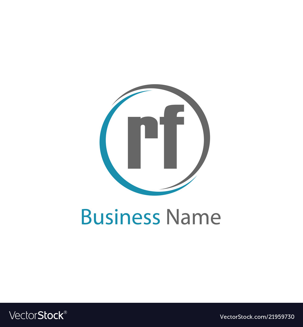 Initial letter rf logo template design