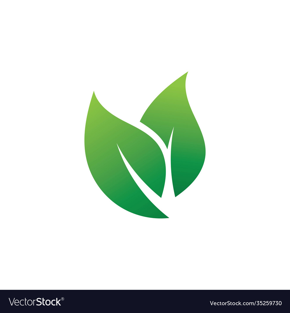 Leaf green logo ecology nature element Royalty Free Vector