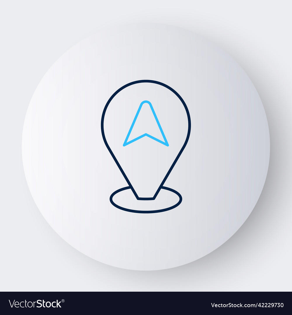 Line map pointer with taxi car icon isolated Vector Image Line map pointer with taxi car icon isolated
