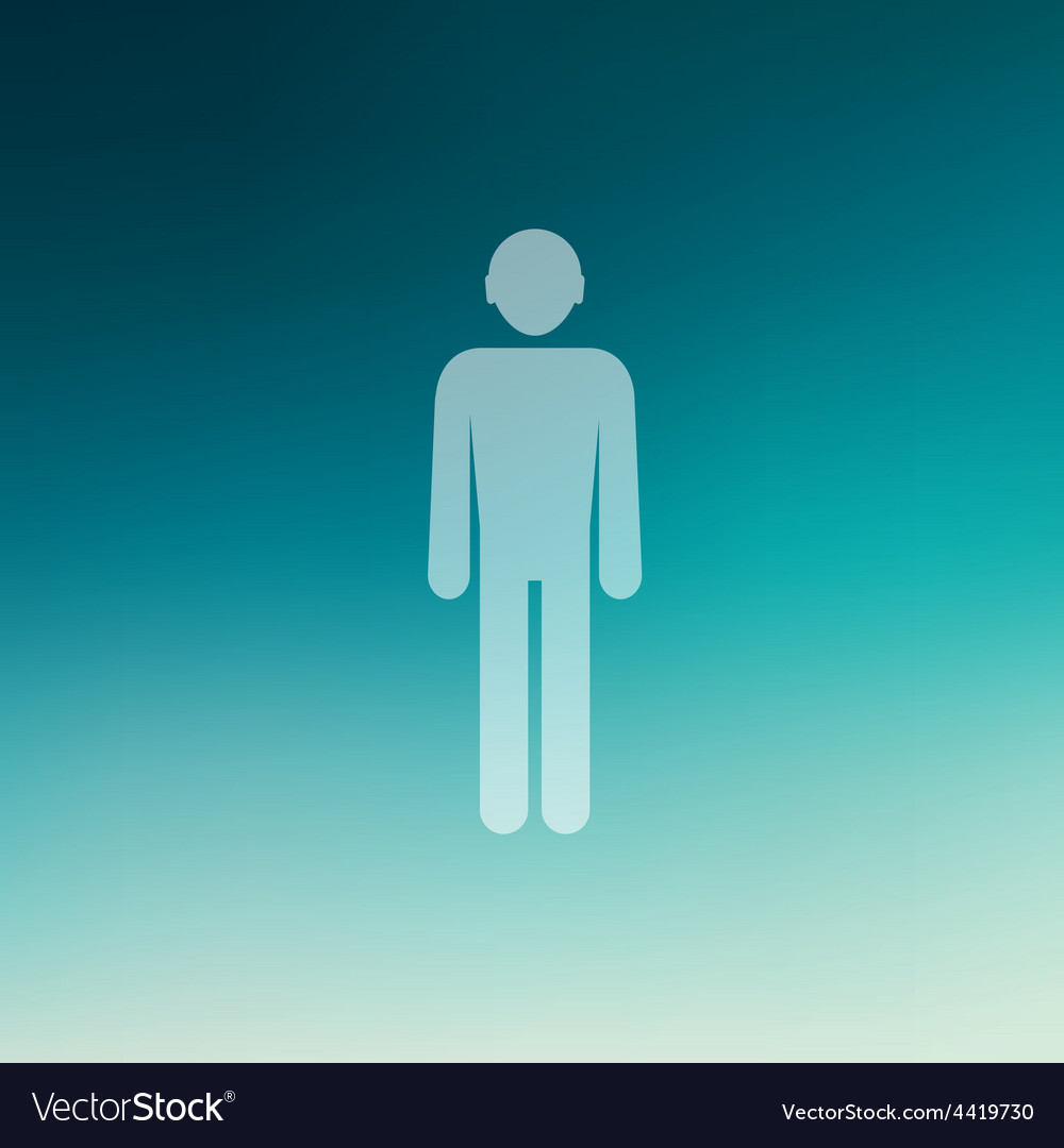 Man in flat style icon