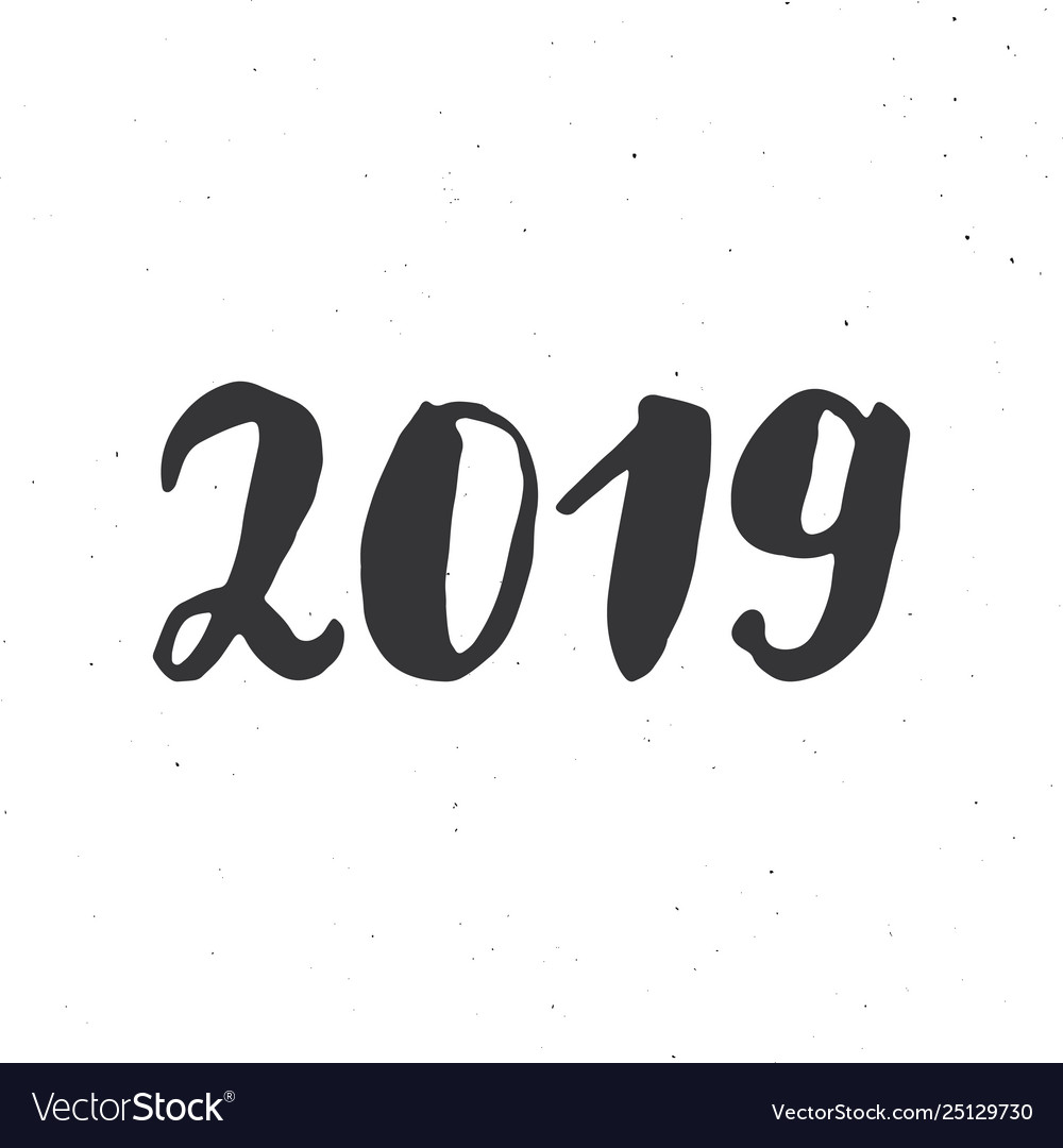 New year greeting card 2019 typographic greetings Vector Image