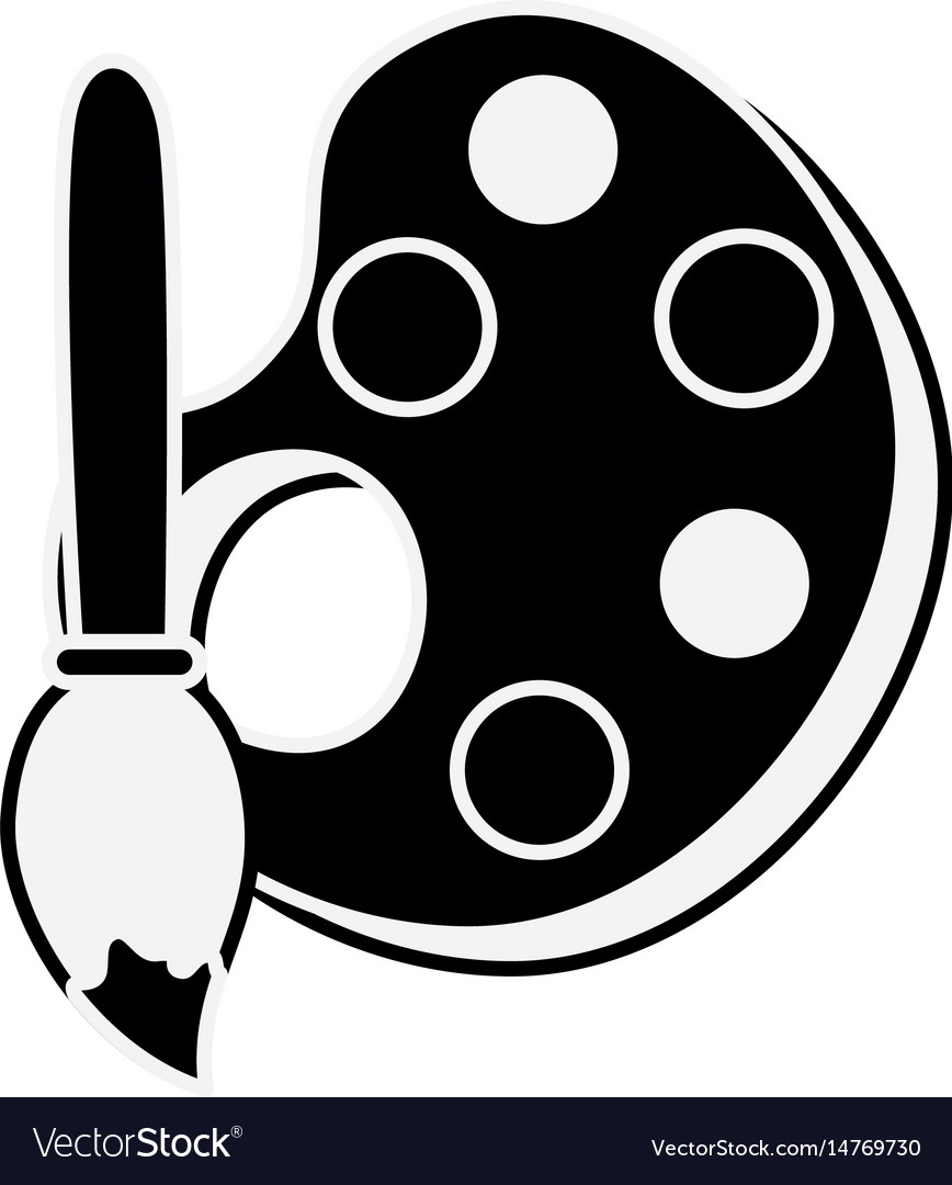 Paint palette symbol Royalty Free Vector Image