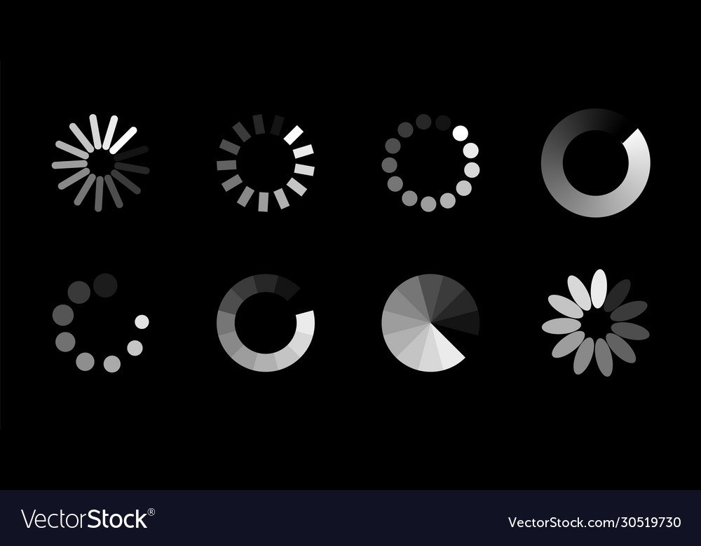 Progress bar loading icon load download process vector image Progress bar loading icon load download process