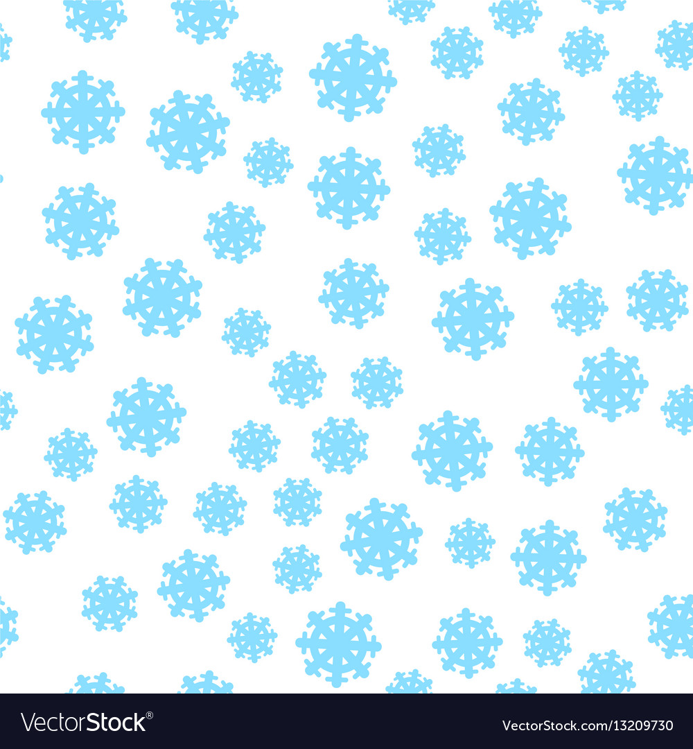Seamless pattern snowflakes endless background