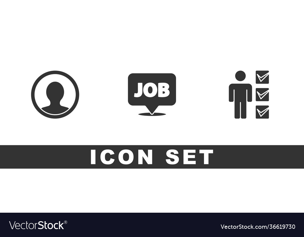 Set create account screen speech bubble with job vector image Set create account screen speech bubble with job