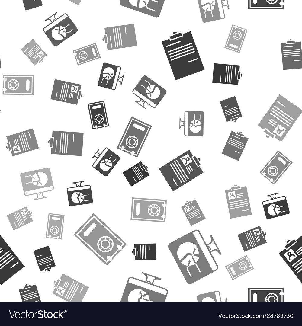 Set document computer monitor with graph chart vector image Set document computer monitor with graph chart