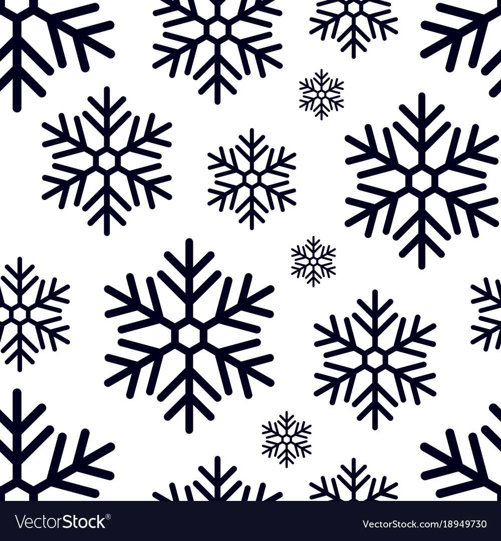 Snowflake seamless pattern