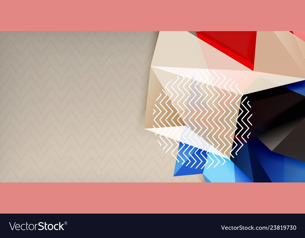 Triangular low poly background design vector image Triangular low poly background design