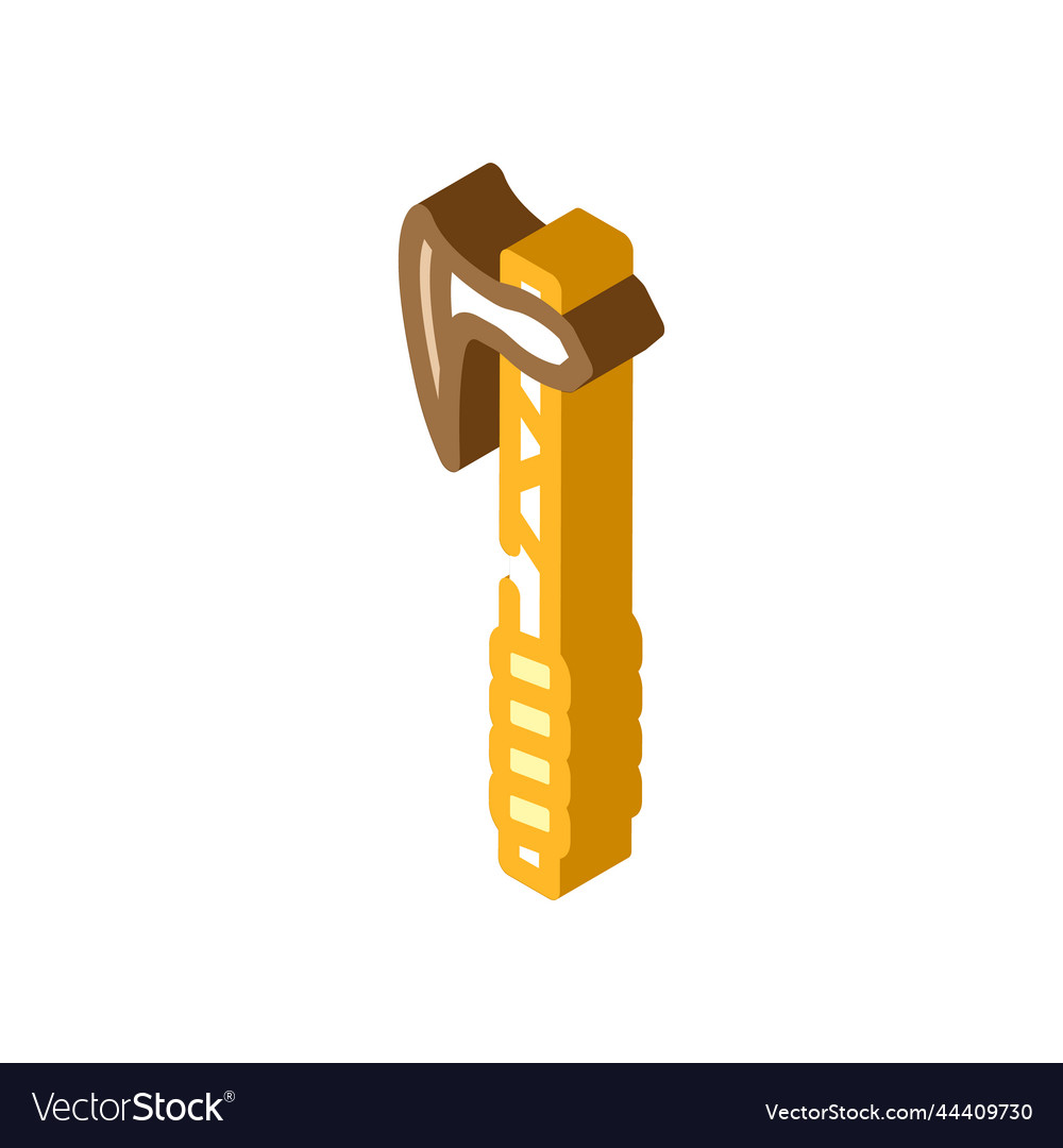 Viking axe blade isometric icon Royalty Free Vector Image