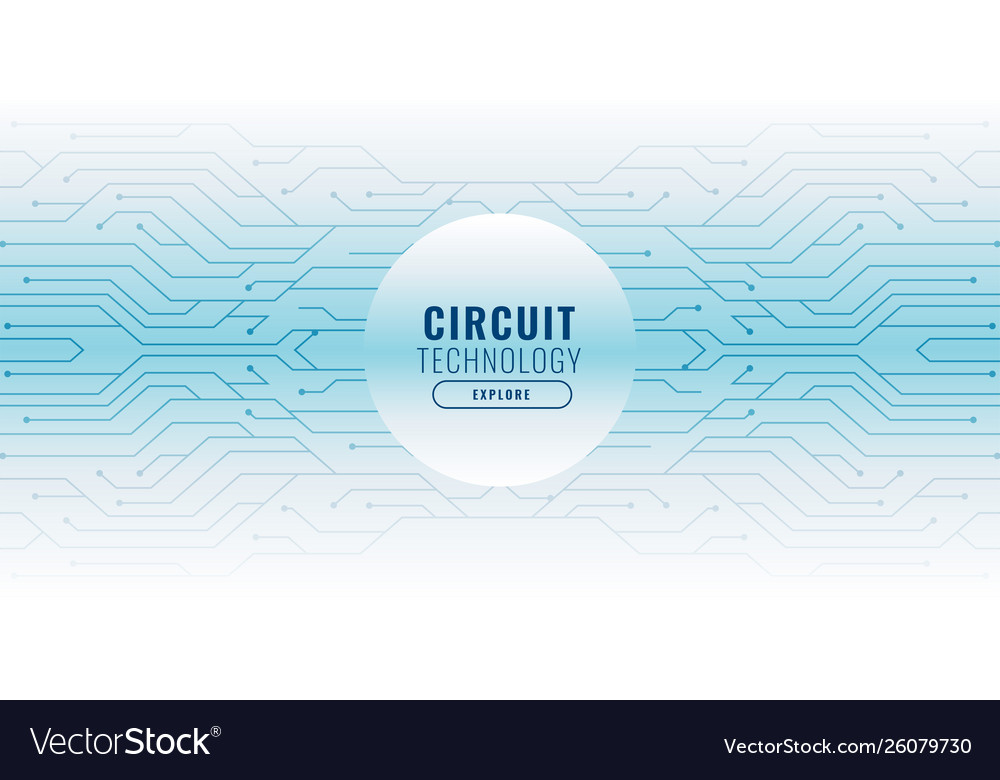 White background with circuit lines technology