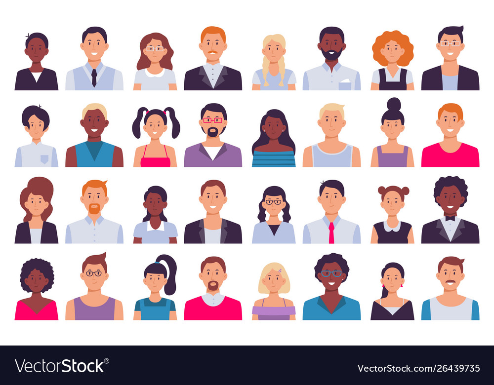 Adult people avatars man in business suit vector image Adult people avatars man in business suit