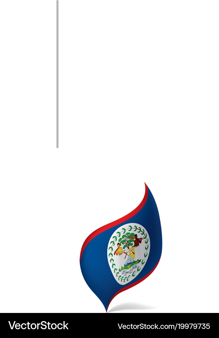 Belize flag Royalty Free Vector Image - VectorStock