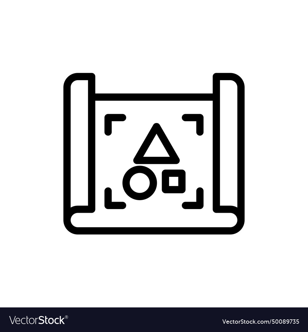 Blueprint project development icon with black