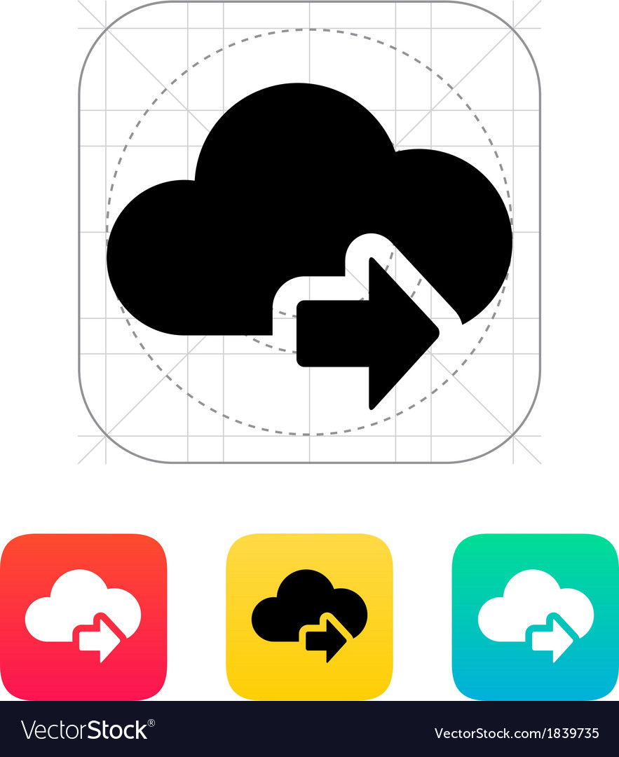 Cloud computing with next arrow icon