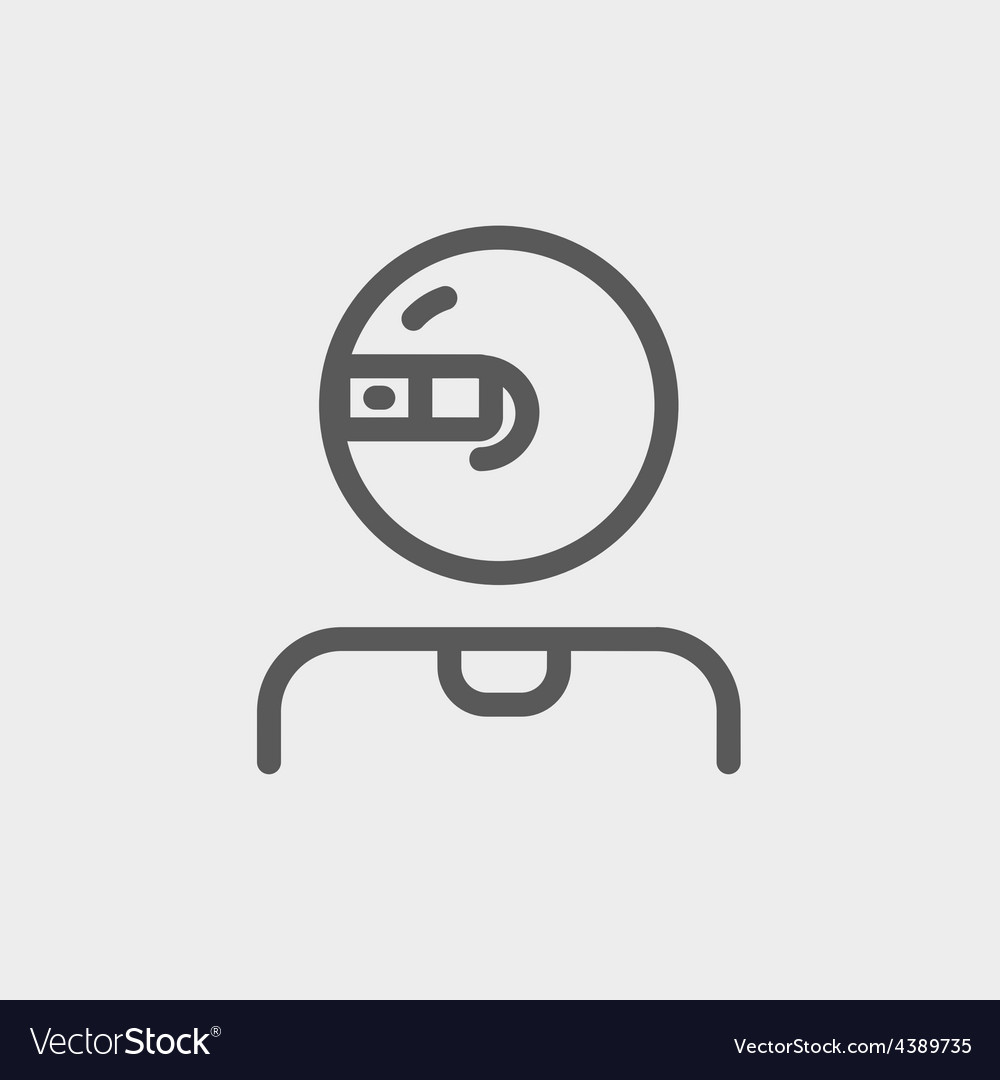 Computer web camera thin line icon