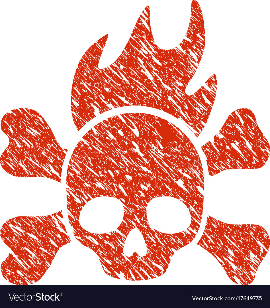 Death fire icon grunge watermark