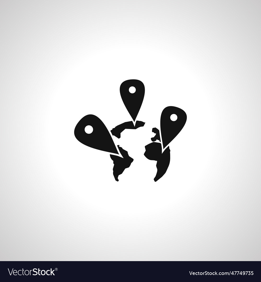 Geolocation around the world icon location simple