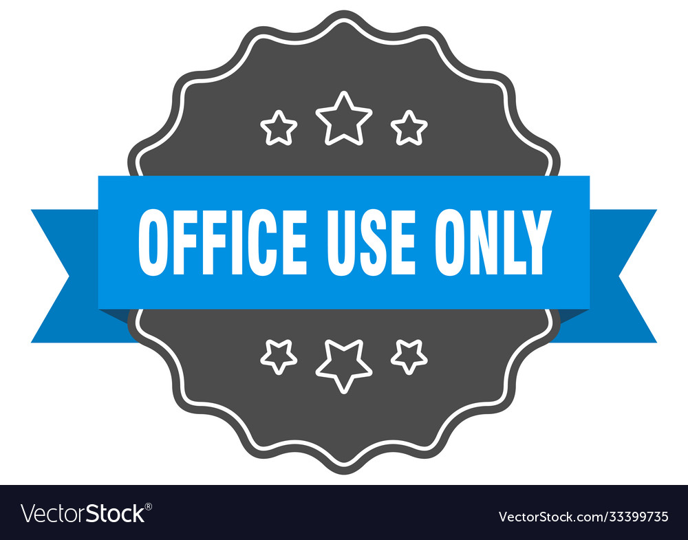 Office use only label isolated