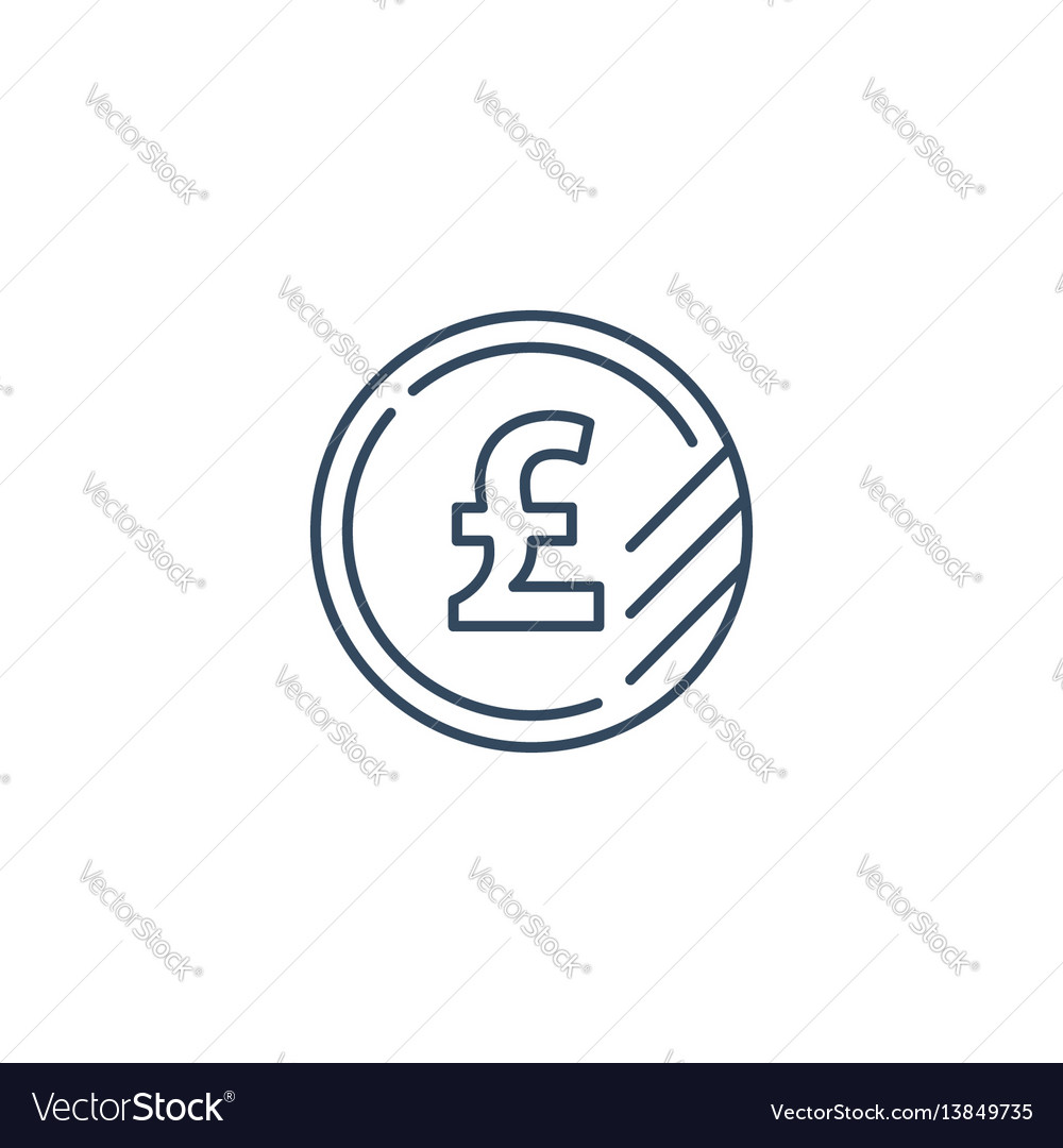 Pound coin icon financial currency exchange Vector Image