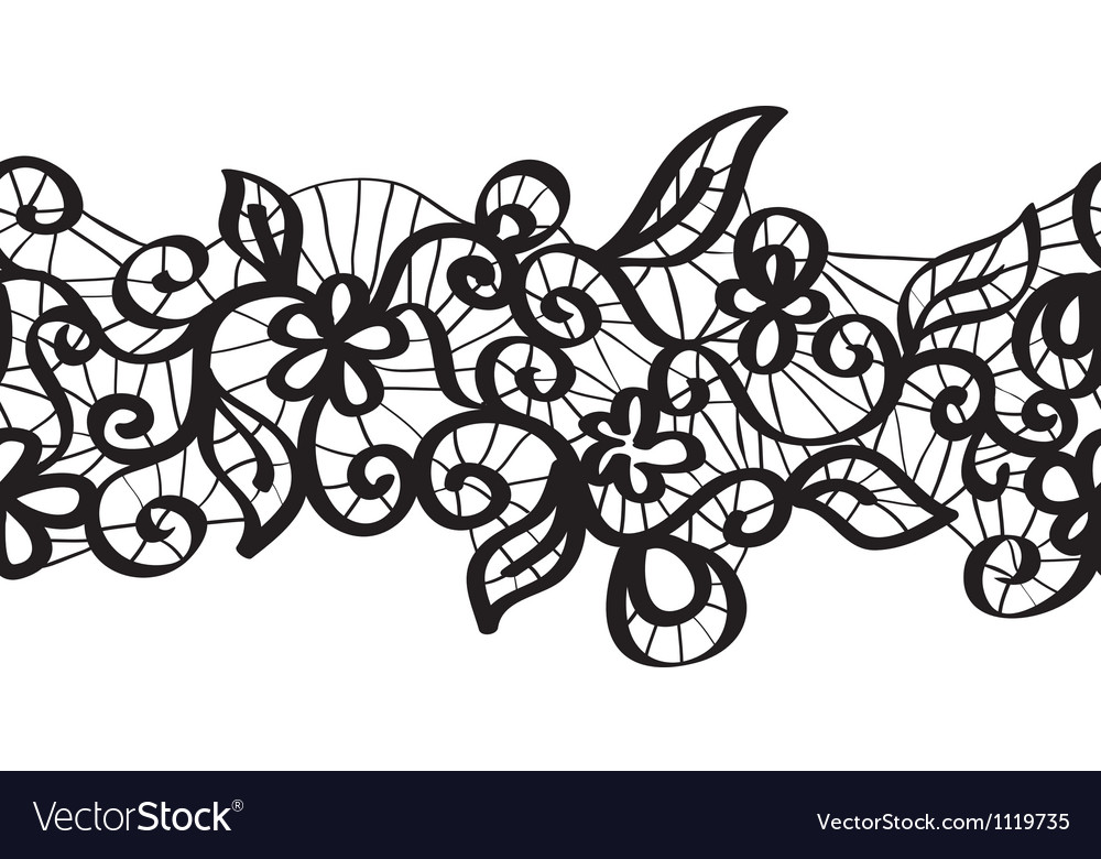 Seamless black lace Royalty Free Vector Image - VectorStock