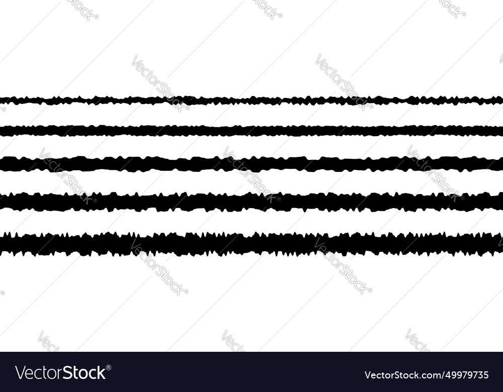 Set of different jagged paper border textures