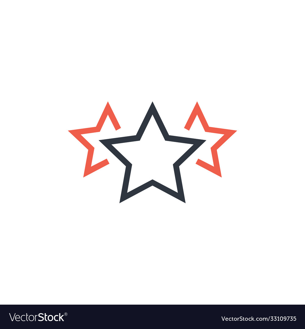 Three rank stars design element quality award Vector Image