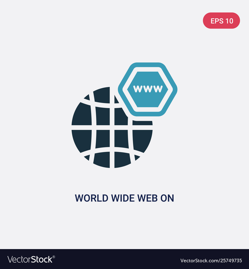 Two color world wide web on grid icon from vector image Two color world wide web on grid icon from