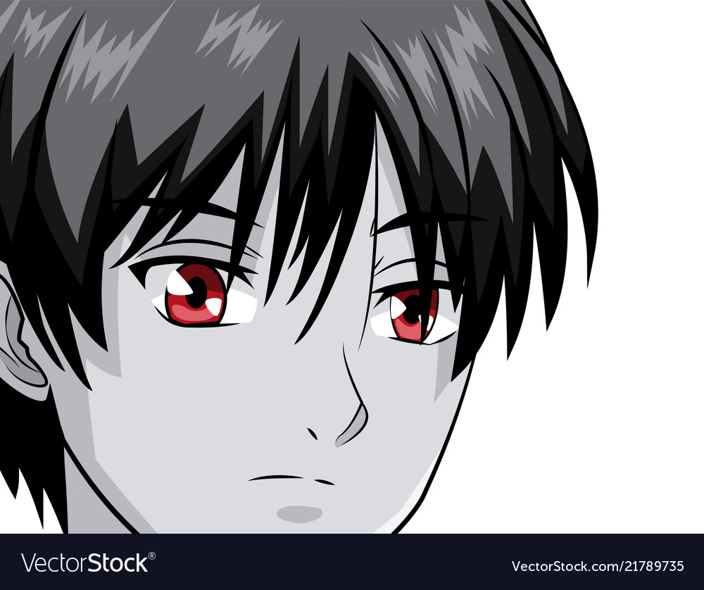 Young Man Manga Anime Royalty Free Vector Image