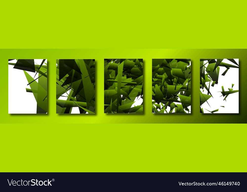 Abstract set of backgrounds with triangles