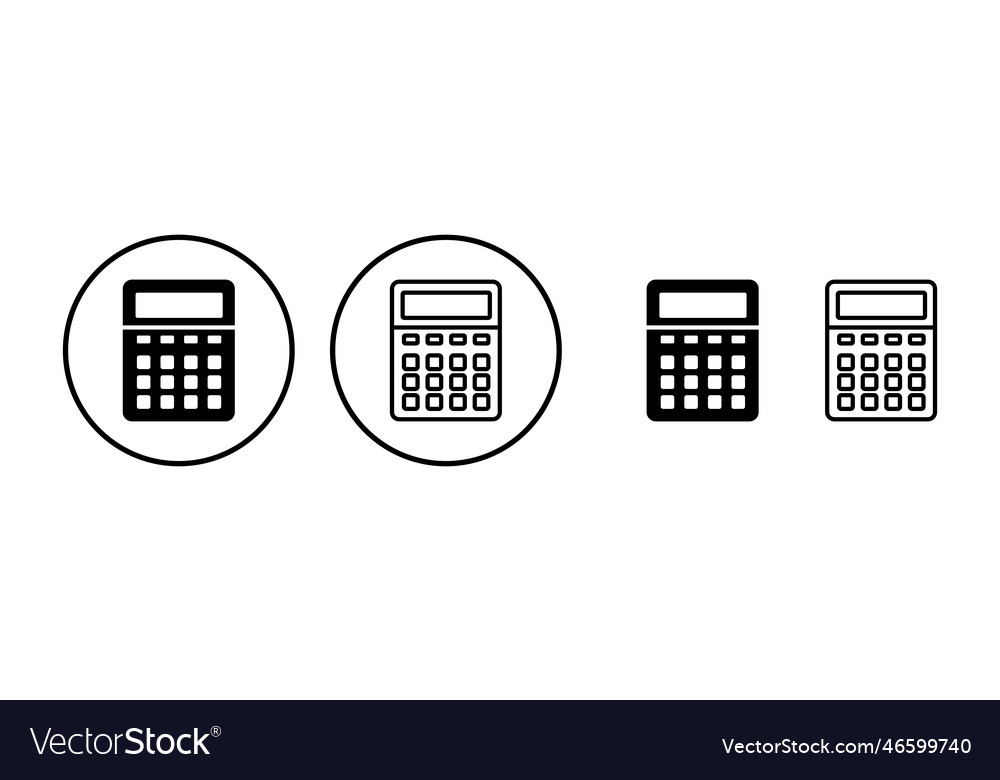 Calculator icon math finances sign