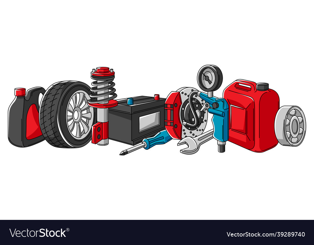 Car service auto center repair Royalty Free Vector Image