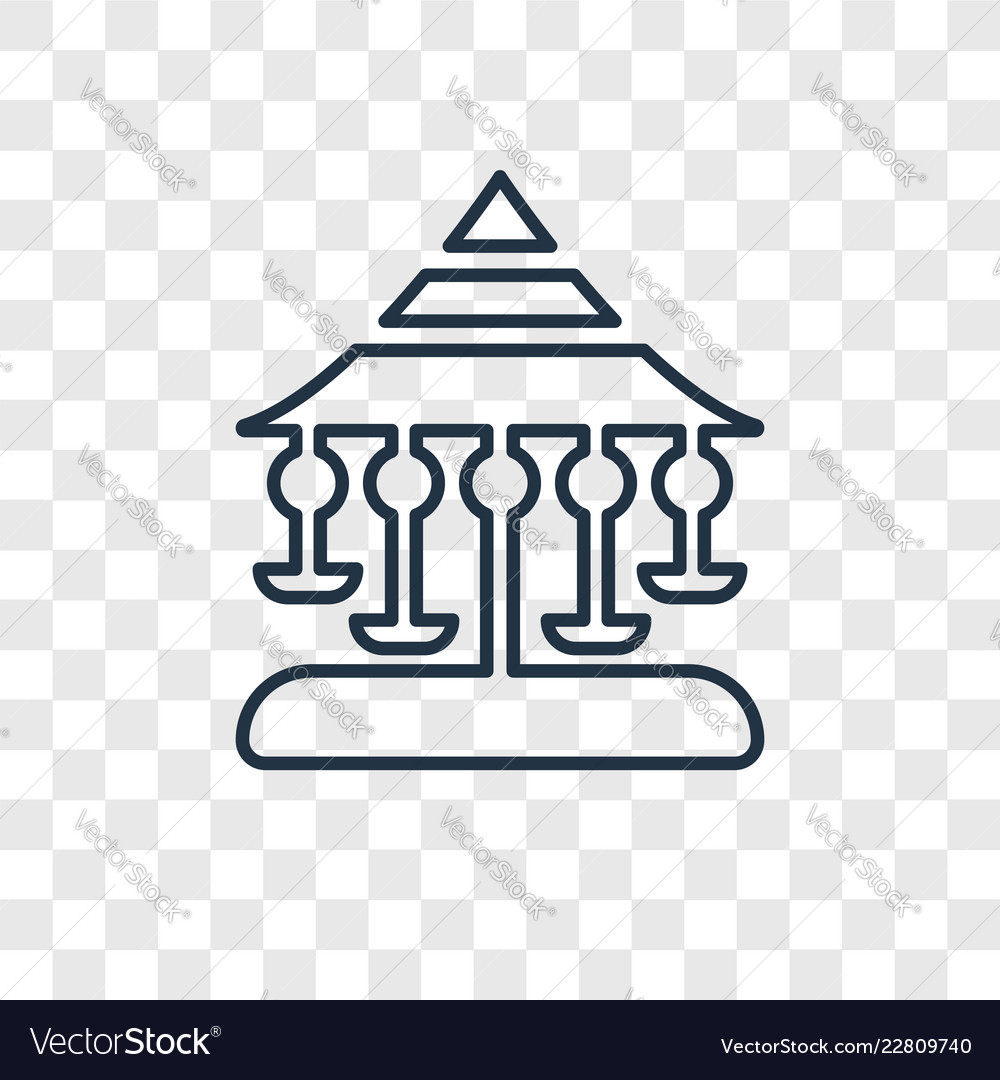 Carousel concept linear icon isolated vector image Carousel concept linear icon isolated