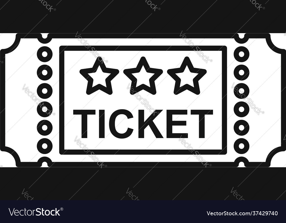 Coupon bus ticket icon outline style Royalty Free Vector