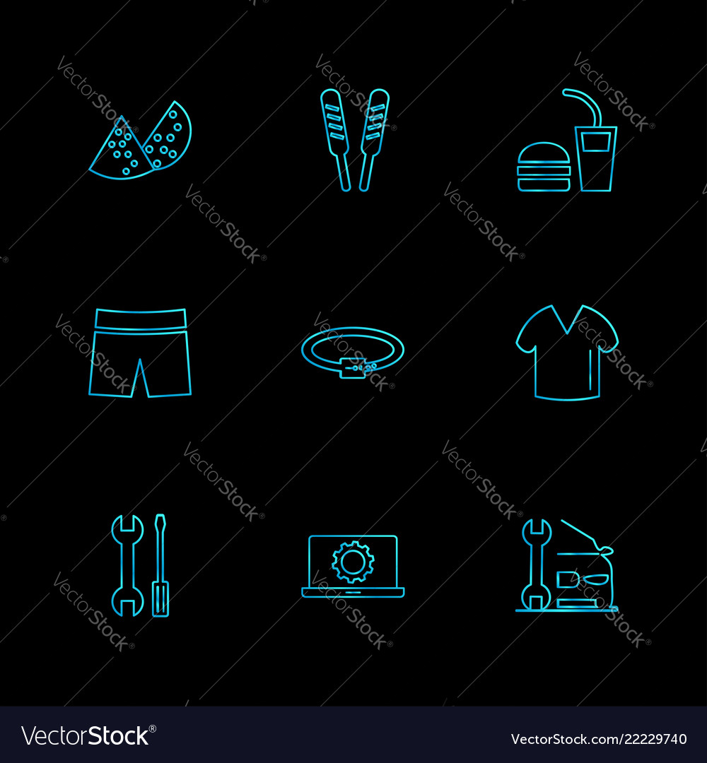 Garments cloths wear dress eps icons set