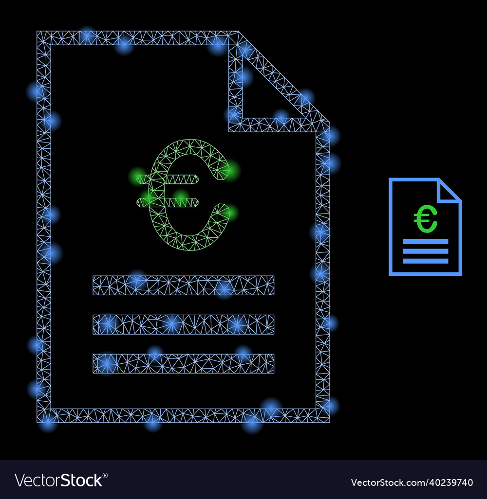 Mesh web euro price page with shiny network