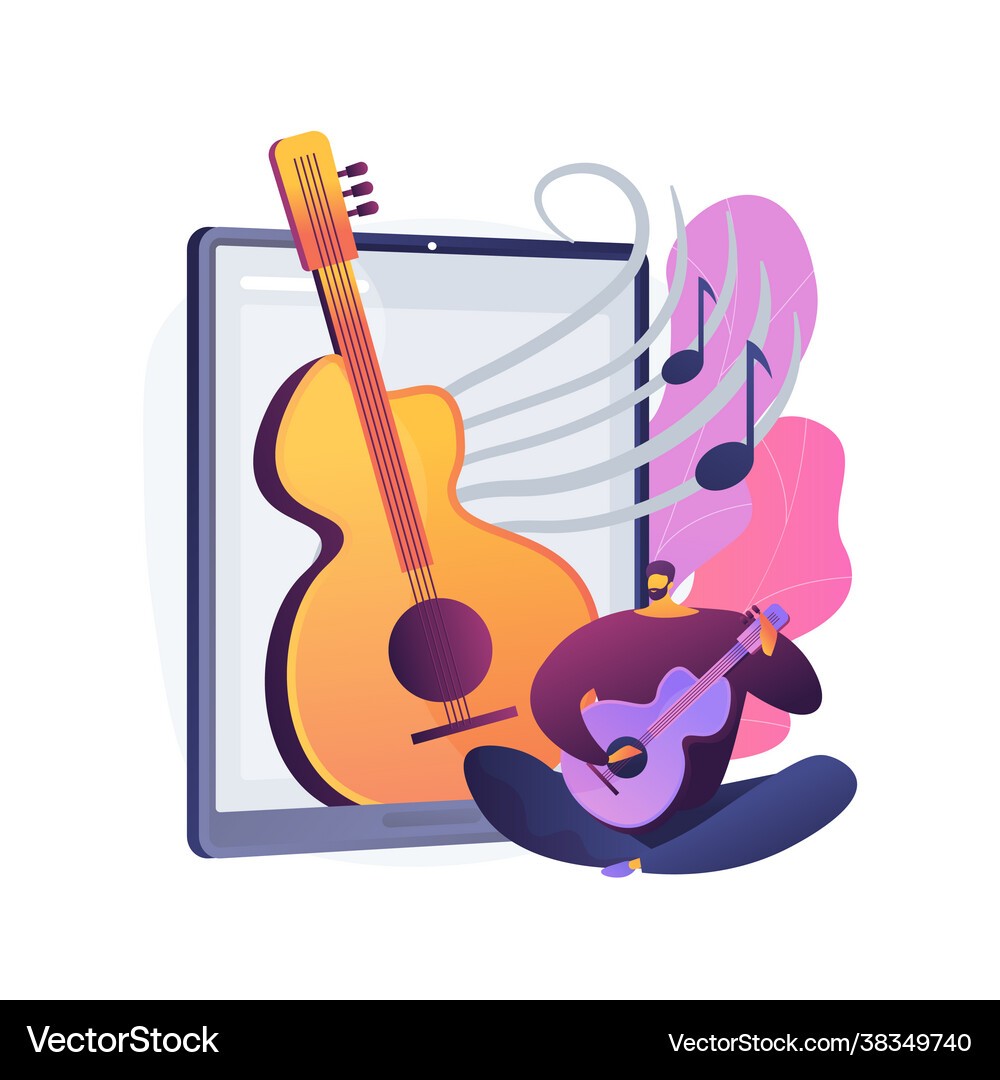 Online music lessons abstract concept Royalty Free Vector