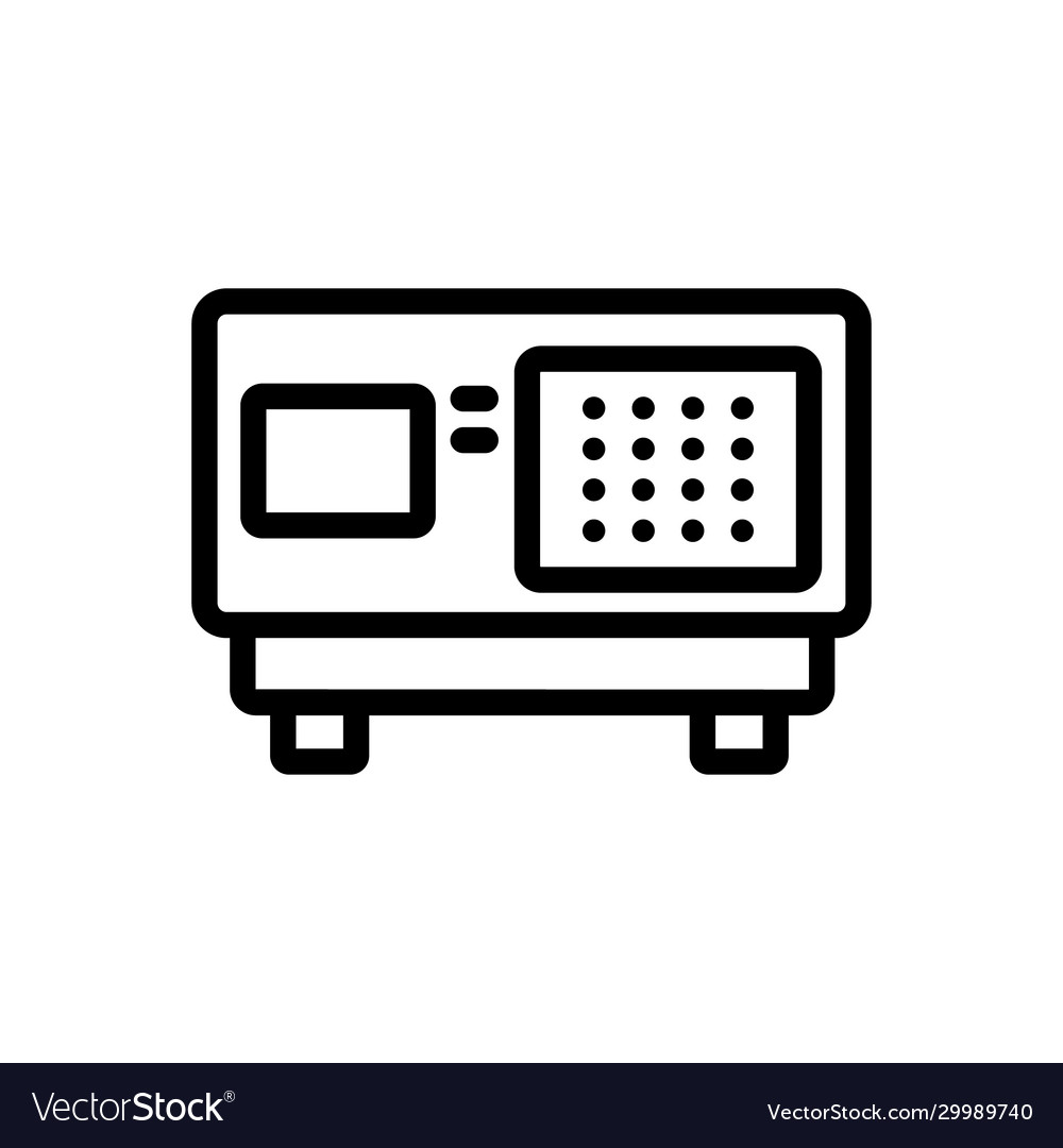 Retro computer icon isolated contour