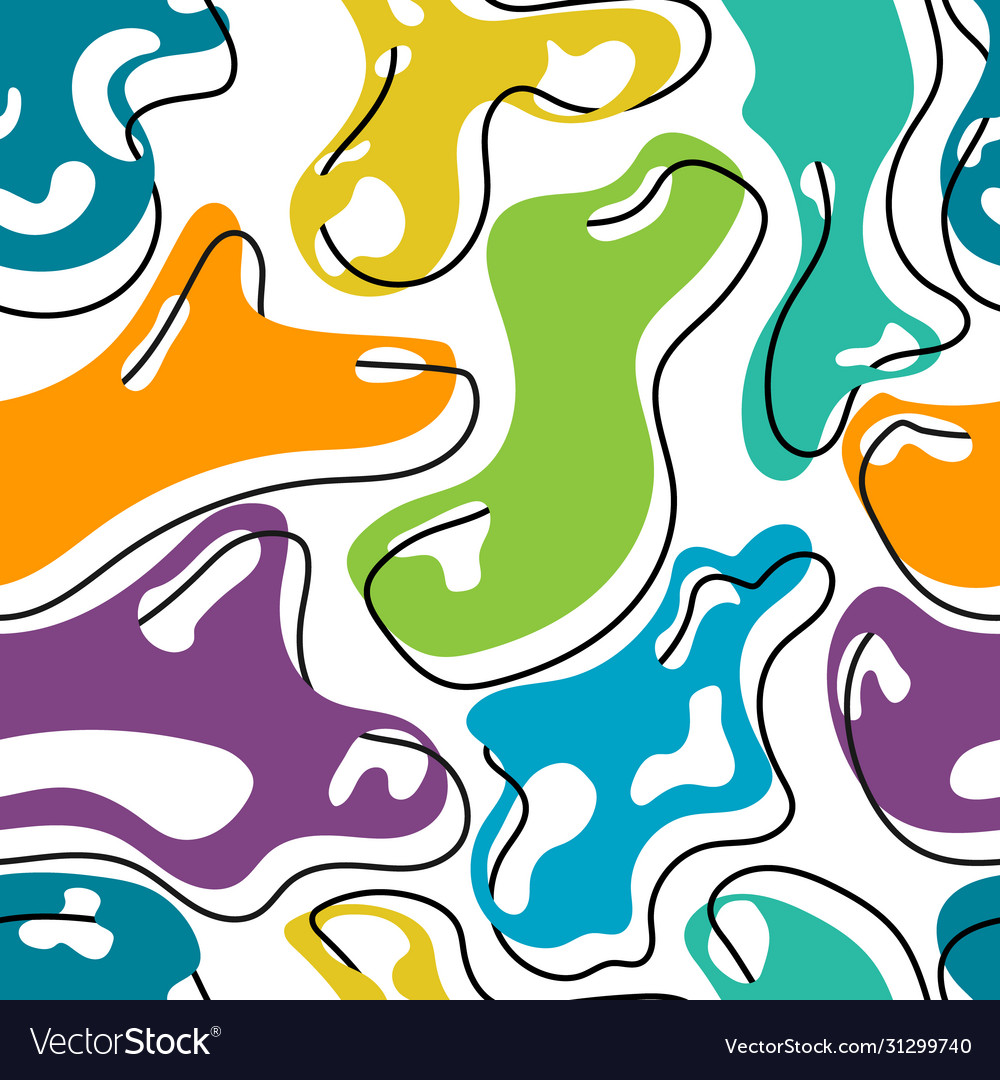 Seamless pattern abstract shapes and lines vector image Seamless pattern abstract shapes and lines