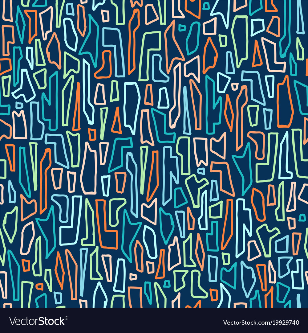 Seamless pattern with abstract geometric shapes