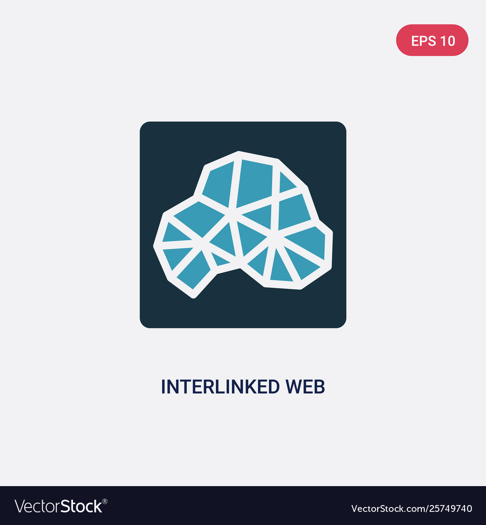 Two color interlinked web icon from concept vector image Two color interlinked web icon from concept