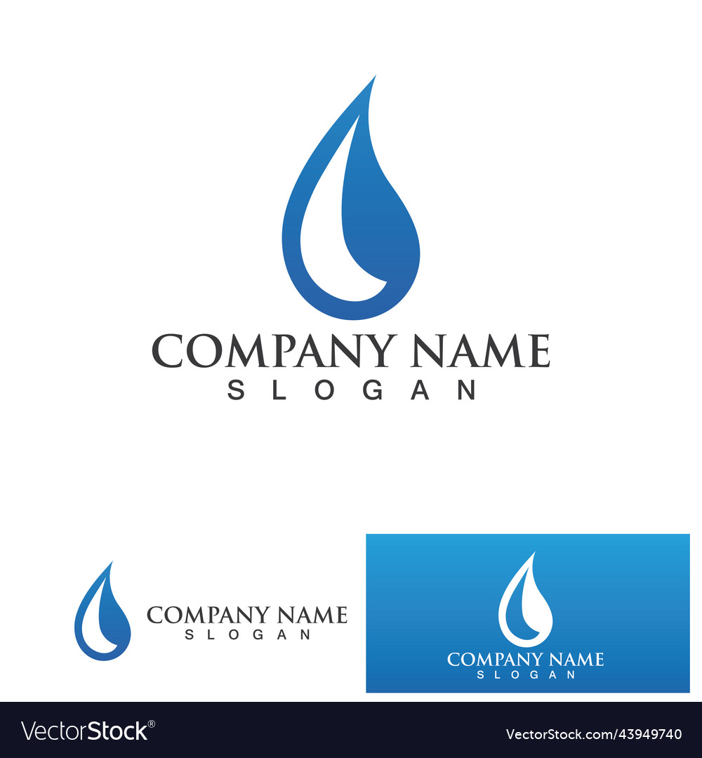 Water drop logo template Royalty Free Vector Image