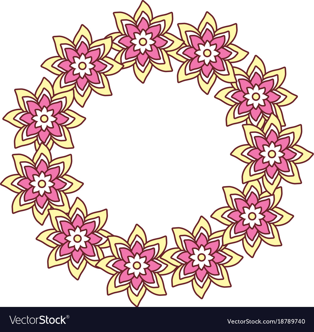 Wreath of flowers icon