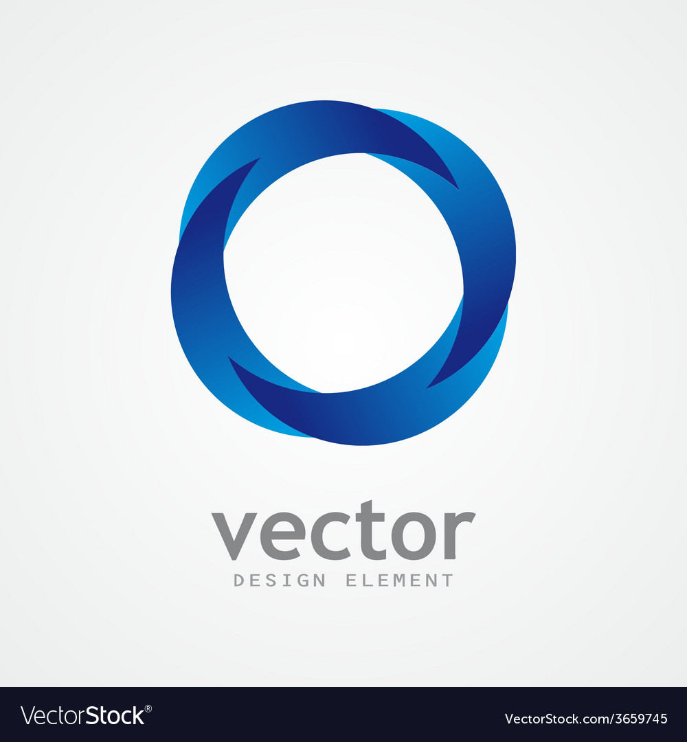 Abstract Blue Circular Logo