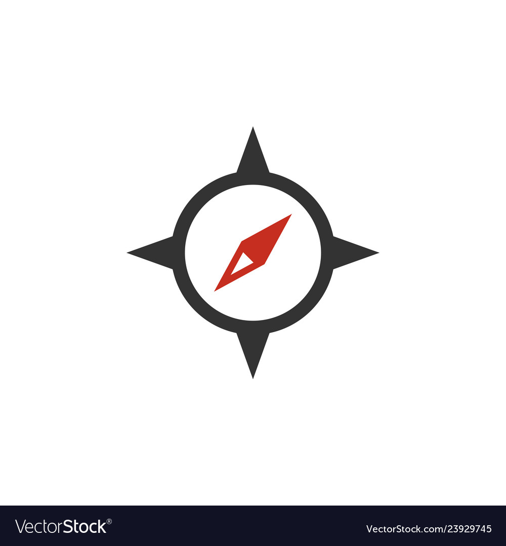 Compass-Symbol-Designvorlage isoliert vector image Compass-Symbol-Designvorlage isoliert