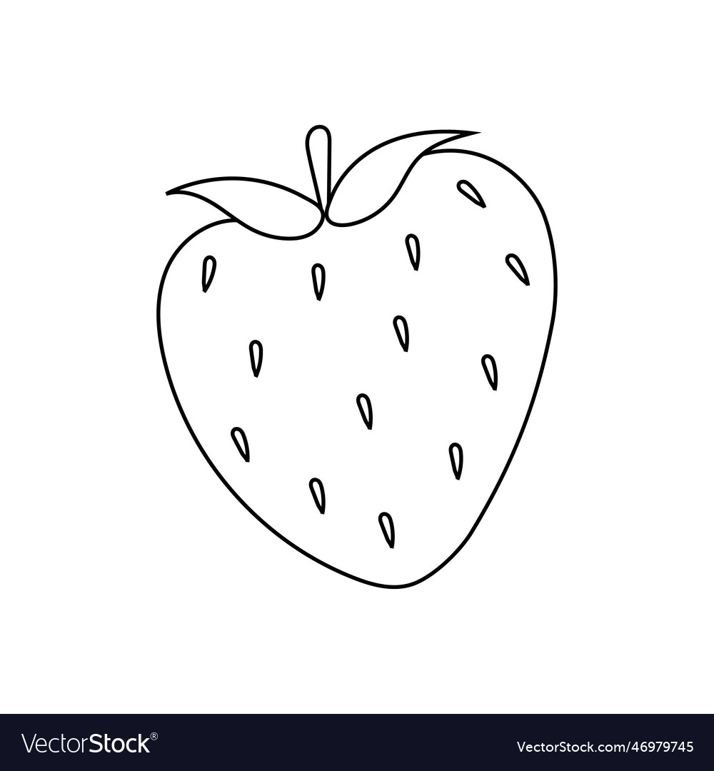 Hand drawn strawberry Royalty Free Vector Image