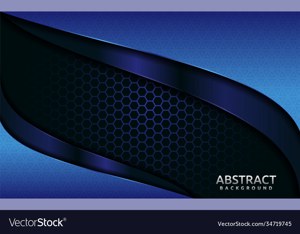Modern dark blue with overlap layer texture Vector Image Modern dark blue with overlap layer texture