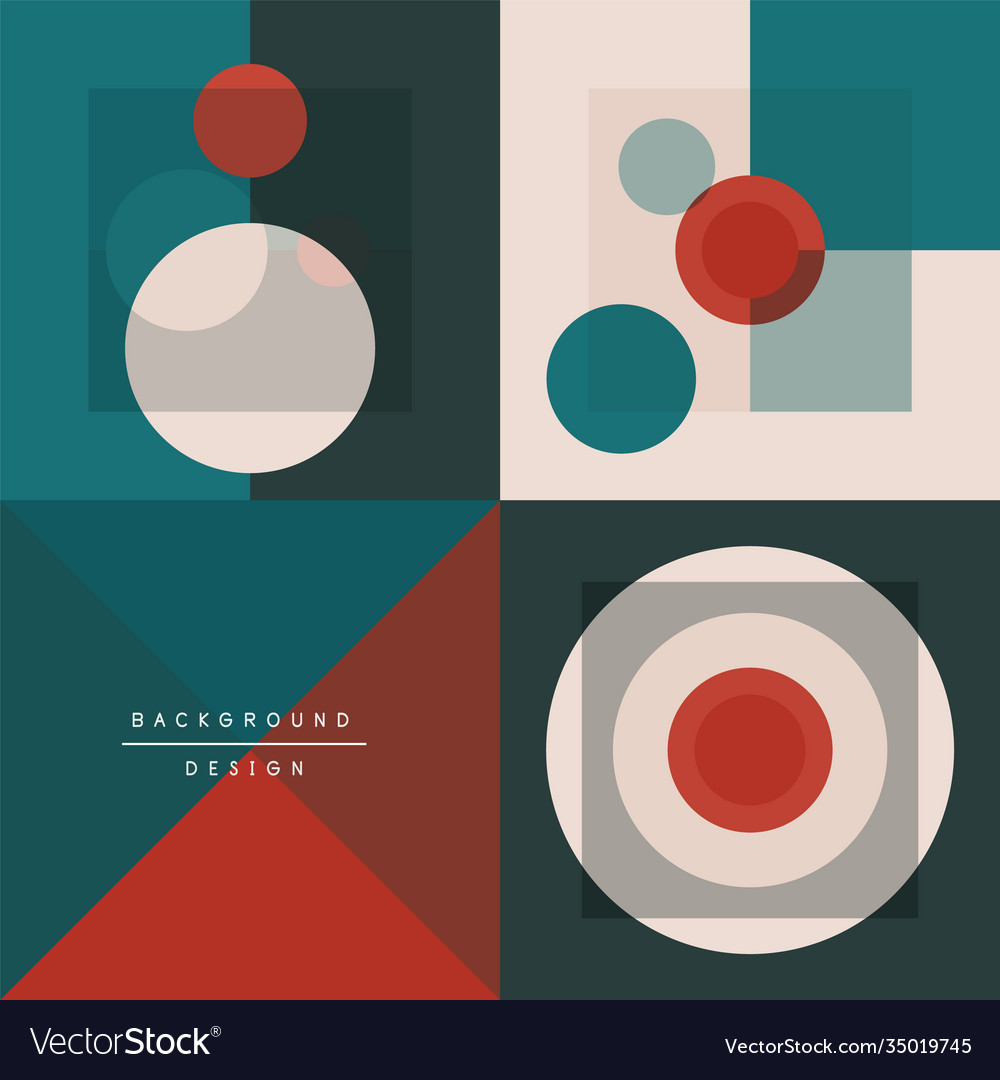 Neo memphis geometric pattern with circles vector image Neo memphis geometric pattern with circles