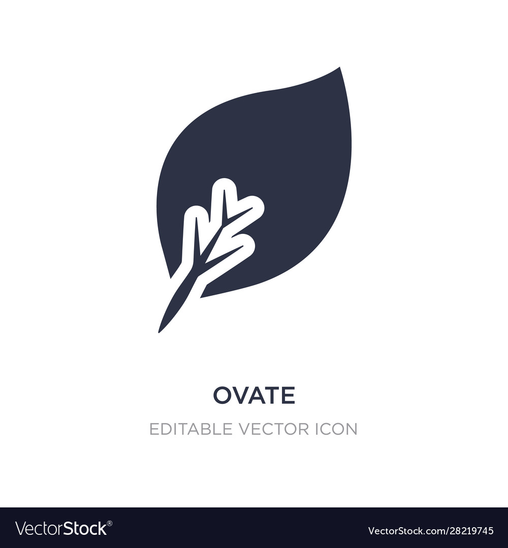 Ovate icon on white background simple element vector image Ovate icon on white background simple element