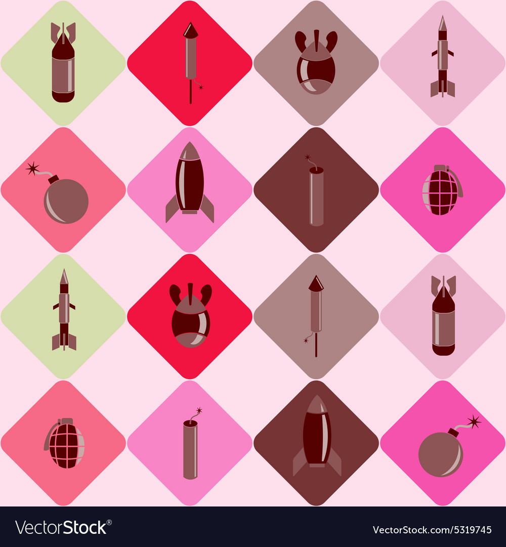Seamless abstract background with bombs
