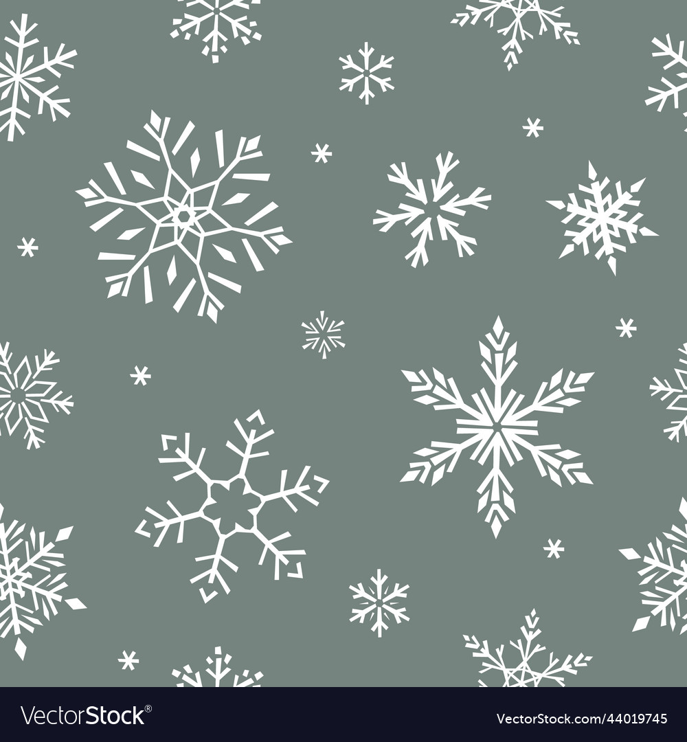 Seamless pattern with snowflakes for fabrics vector image Seamless pattern with snowflakes for fabrics